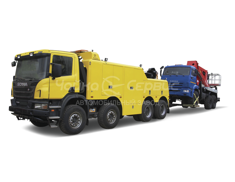 Эвакуатор Scania P CB 8x4 с частичной погрузкой