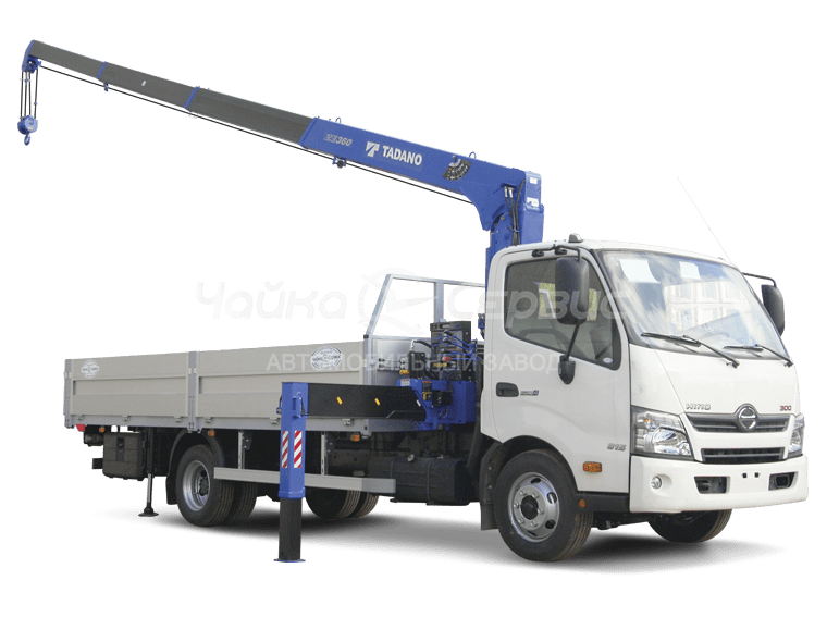 Кран-манипулятор HINO-300 с КМУ Чайка-Tadano TM-ZE363HS