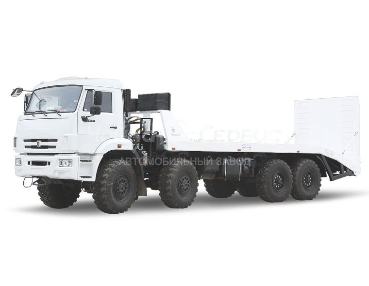 Эвакуатор КАМАЗ-63501 с ломаной платформой