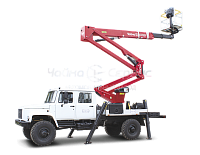 Автогидроподъёмник комбинированный телескопический ГАЗ-33081 с двухрядной кабиной и АГП Чайка TR-424