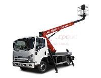 Автогидроподъёмник телескопический (стрела за кабиной) ISUZU ELF 7.5 (NPR75L) T315, T318