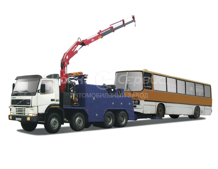 Эвакуатор VOLVO FM-13 с КМУ с частичной погрузкой