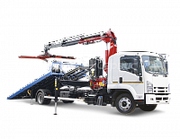 Эвакуатор ISUZU FORWARD 12.0 (FSR90) со сдвижной платформой и КМУ Чайка NR816T 2S