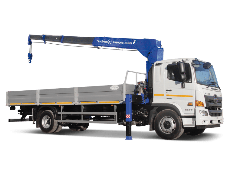 Кран-манипулятор HINO-500 M8 с КМУ Чайка-Tadano TM-ZR825