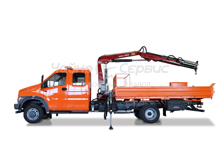 Кран-манипулятор ГАЗон NEXT с двухрядной кабиной с КМУ Чайка NR