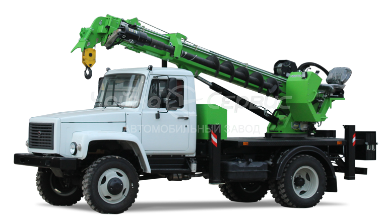 Бурильно-крановая машина Vector V1210 на базе ГАЗ-33086
