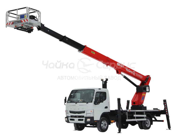 Автогидроподъёмник телескопический (стрела над кабиной) Mitsubishi Fuso FE 85DG с АГП Чайка T320