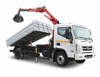 Самосвал Hyundai Mighty с КМУ Чайка NR