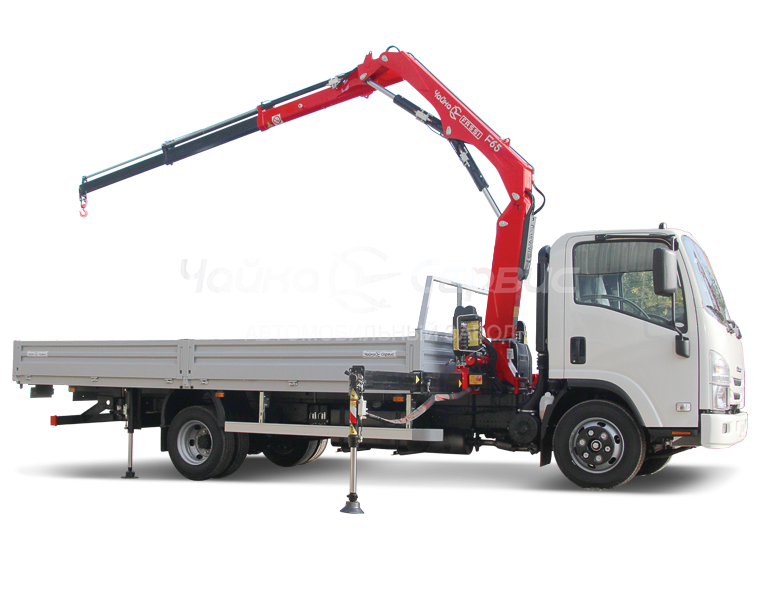 Кран-манипулятор ISUZU ELF 7.5 (NPR75L) с КМУ Чайка-Fassi