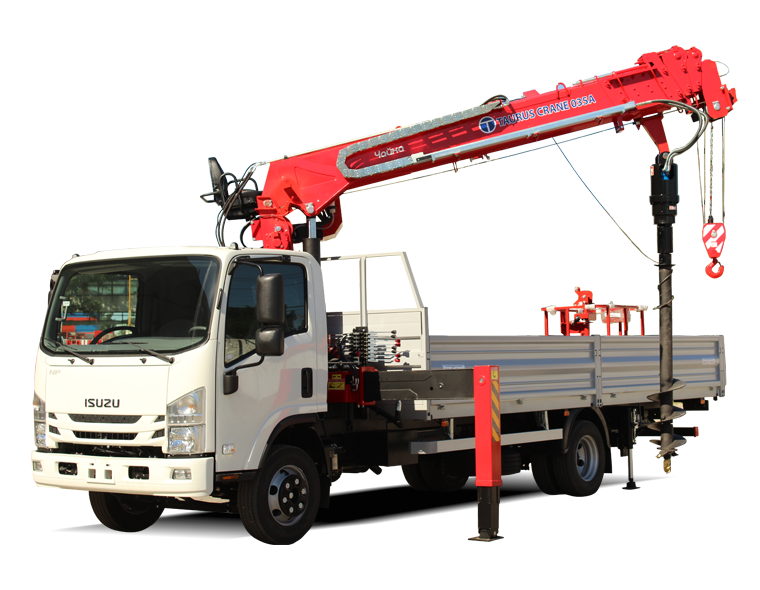 Кран-манипулятор ISUZU NPR75 c КМУ Taurus 035A и буром