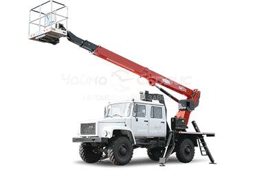 Автогидроподъёмник телескопический с двухрядной кабиной ГАЗ-33088 «Садко» с АГП Чайка TR-322