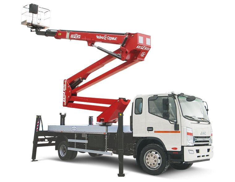 Автогидроподъёмник комбинированный телескопический JAC N120 с АГП Чайка TR-432