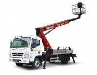Автогидроподъёмник телескопический (стрела за кабиной) Hyundai Mighty с АГП Чайка