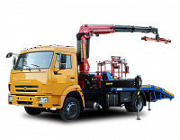 Эвакуатор КАМАЗ-4308 с ломаной платформой с КМУ Palfinger Inman IM 150T