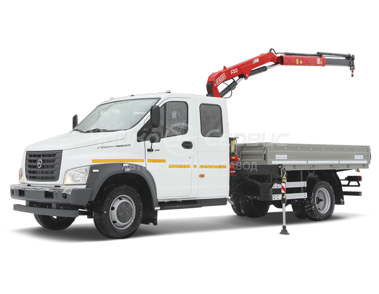Кран-манипулятор ГАЗ-C42R33 NEXT с двухрядной кабиной с КМУ Чайка-Fassi