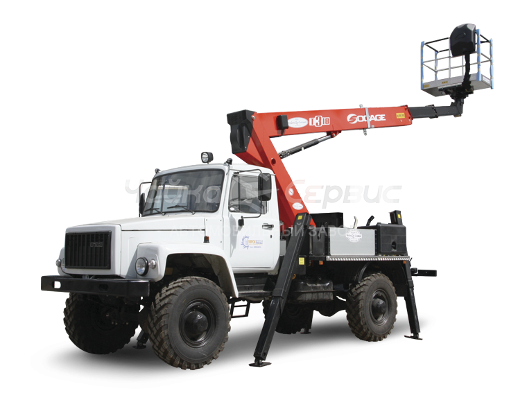 Автогидроподъёмник телескопический (стрела за кабиной) ГАЗ-33081 с АГП Чайка