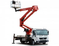 Автогидроподъёмник комбинированный телескопический Hyundai Mighty с АГП Чайка TR-428