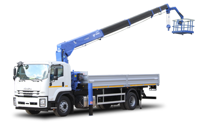 Кран-манипулятор ISUZU FORWARD 18.0 (FVR34) с КМУ Чайка-Tadano TM-ZR825 и сертифицированной люлькой