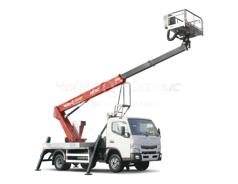 Автогидроподъёмник телескопический (стрела над кабиной) Mitsubishi Fuso FE 85DG с АГП Чайка