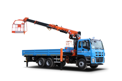 Кран-манипулятор ISUZU GIGA с КМУ TAURUS 086A с буром и сертифицированной люлькой