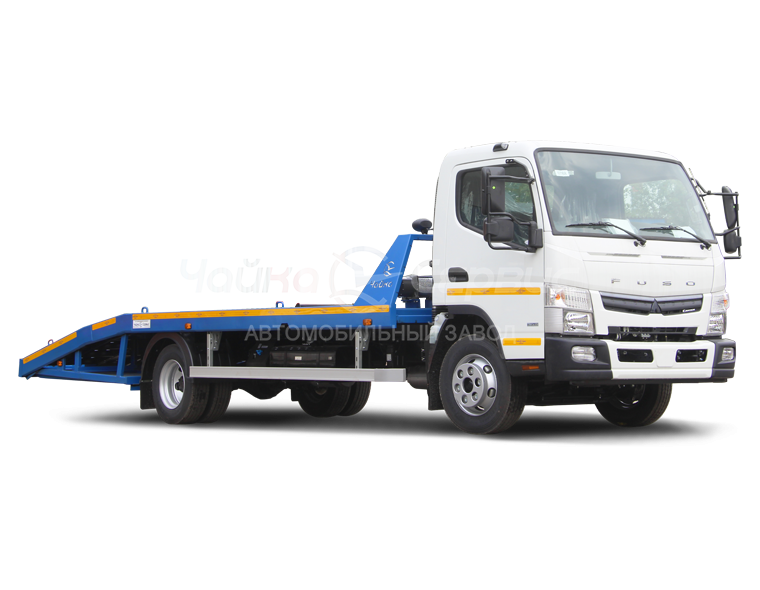Эвакуатор Mitsubishi Fuso с ломаной платформой