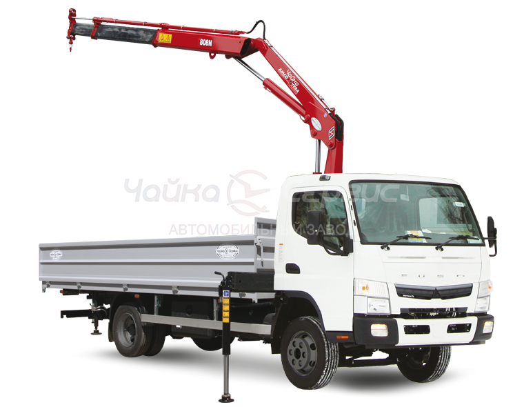 Кран-манипулятор Mitsubishi Fuso FE85D с КМУ Чайка NR