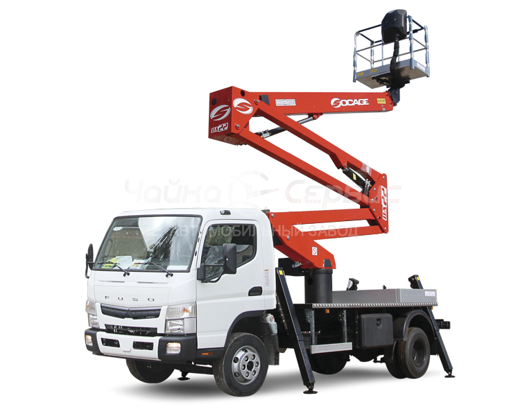 Автогидроподъёмник комбинированный телескопический Mitsubishi Fuso FE85DG с АГП Чайка