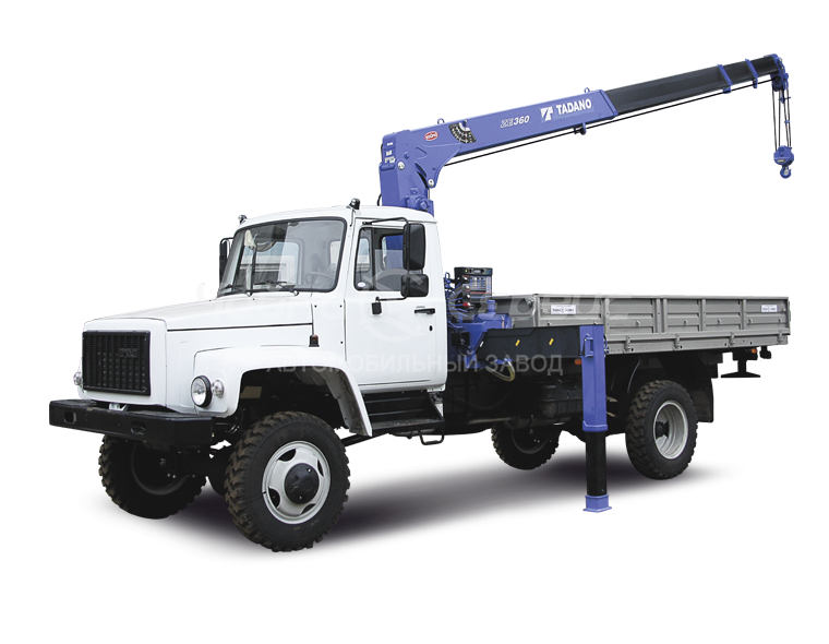 Кран-манипулятор ГАЗ-33081 и КМУ Чайка-Tadano