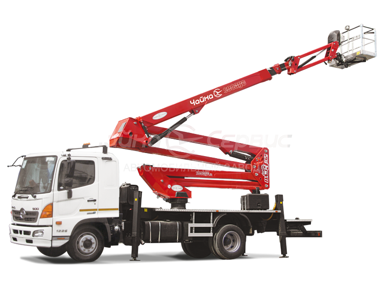 Автогидроподъёмник комбинированный телескопический HINO 500GD с АГП Чайка TR-432