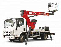 Автогидроподъёмник телескопический (стрела за кабиной) ISUZU NMS85H с  АГП Чайка T318