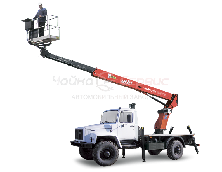 Автогидроподъёмник телескопический (стрела над кабиной) ГАЗ-33088 с АГП Чайка