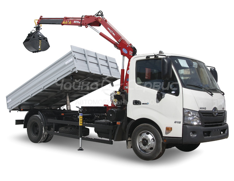 Самосвал Hino-300 с КМУ Чайка NT