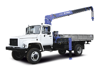 Кран-манипулятор ГАЗ-33081 и КМУ Чайка-Tadano