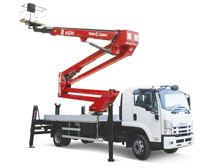 Автогидроподъёмник комбинированный телескопический ISUZU FSR90SL-NCUS с АГП Чайка TR-432
