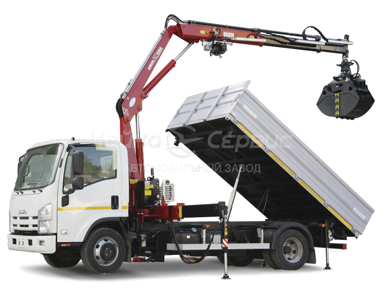 Самосвал ISUZU ELF 7.5 (NPR75L) с КМУ Чайка NR