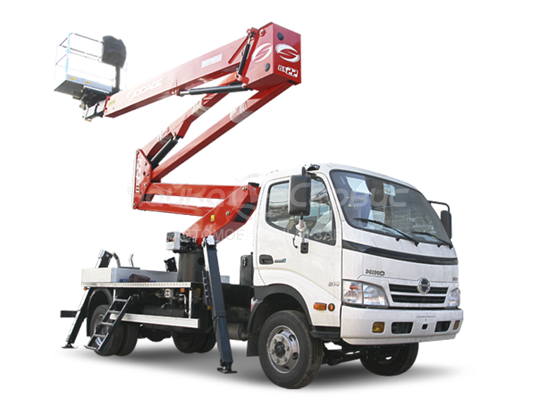 Автогидроподъёмник комбинированный телескопический HINO 300 с АГП Чайка TR-428