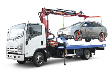 Эвакуатор ISUZU FORWARD 12.0 (FSR34) с прямой платформой и КМУ Чайка NR816T 2S