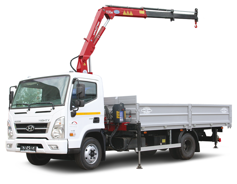 Кран-манипулятор Hyundai Mighty с КМУ Чайка NR