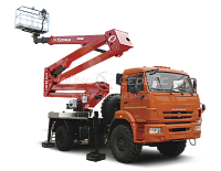 Автогидроподъёмник комбинированный телескопический КАМАЗ-43502 с АГП Чайка TR-428
