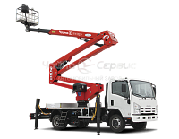 Автогидроподъёмник комбинированный телескопический ISUZU NMR85H c АГП Чайка TR-424
